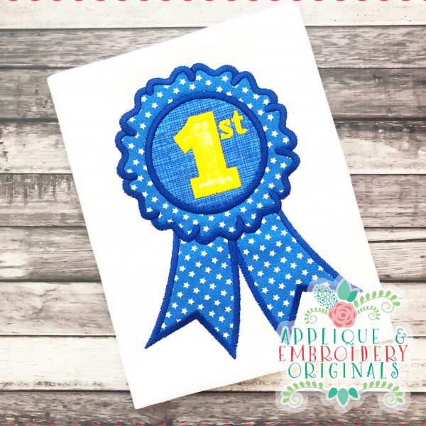 1962 Blue Ribbon Applique Design - Image 2