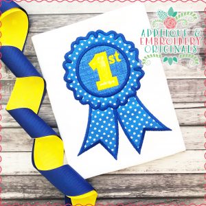 1962 Blue Ribbon Applique Design