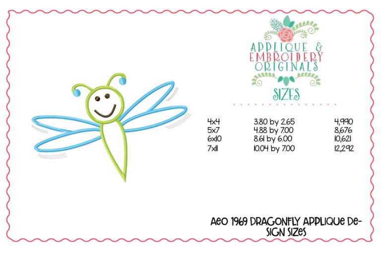 1969 Dragonfly Applique Design - Image 2