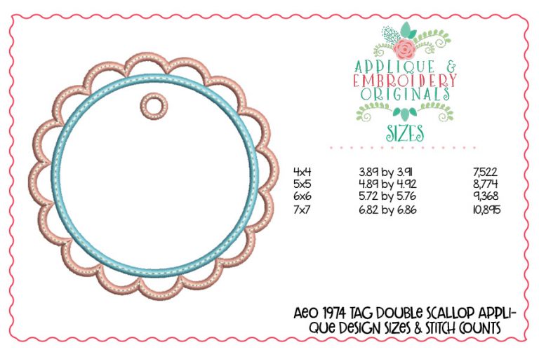 1978 Tag Set One Applique Design - Image 9