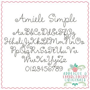 1979 Amiele Simple Vintage Embroidery Font