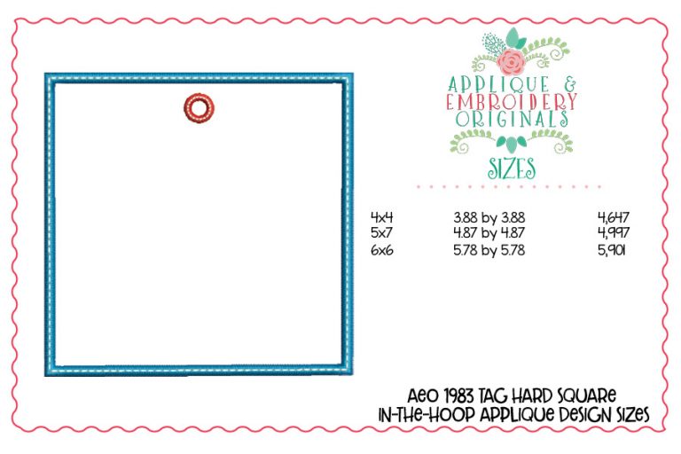 1987 Tag Set Two Applique Design - Image 8
