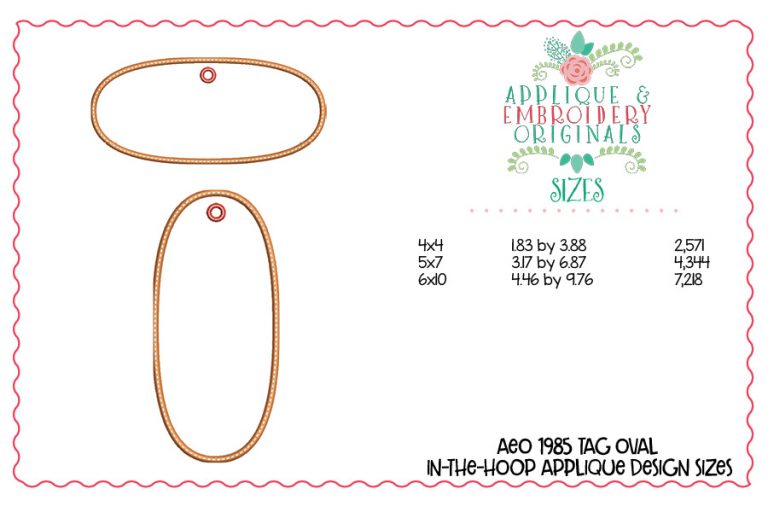 1987 Tag Set Two Applique Design - Image 9