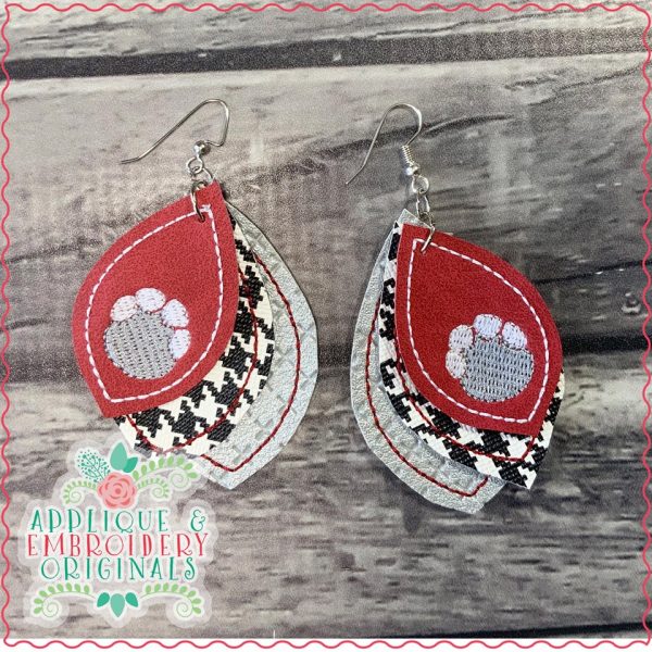 2006 Elephant Print Layered Earrings In-The-Hoop Design - Image 2