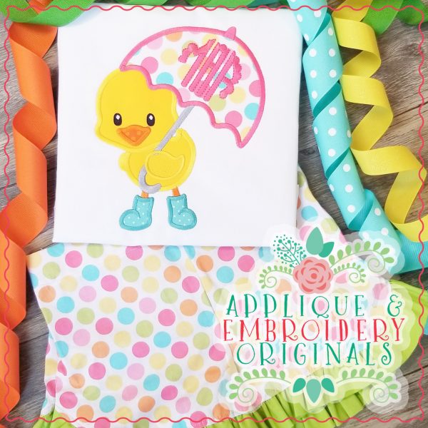 2020 Duck Umbrella Monogram Frame Applique Design - Image 3
