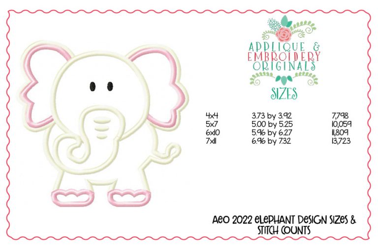 2022 Elephant Applique Font - Image 3