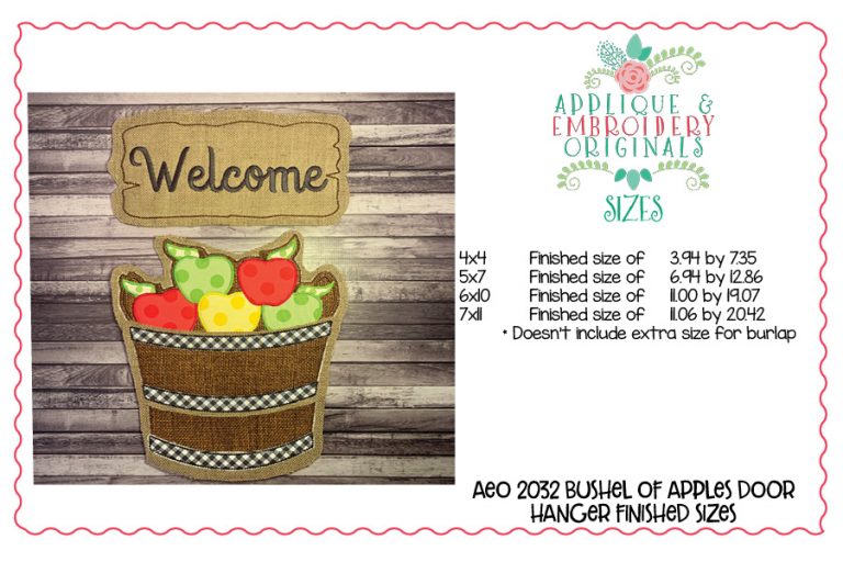 2032 Bushel of Apples Door Hanger Design - Image 3
