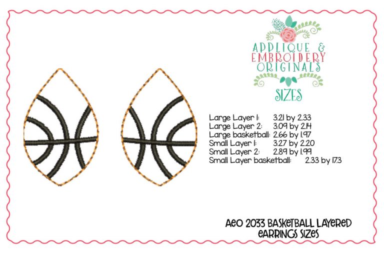2033 Basketball Layered Earrings Design - Image 2