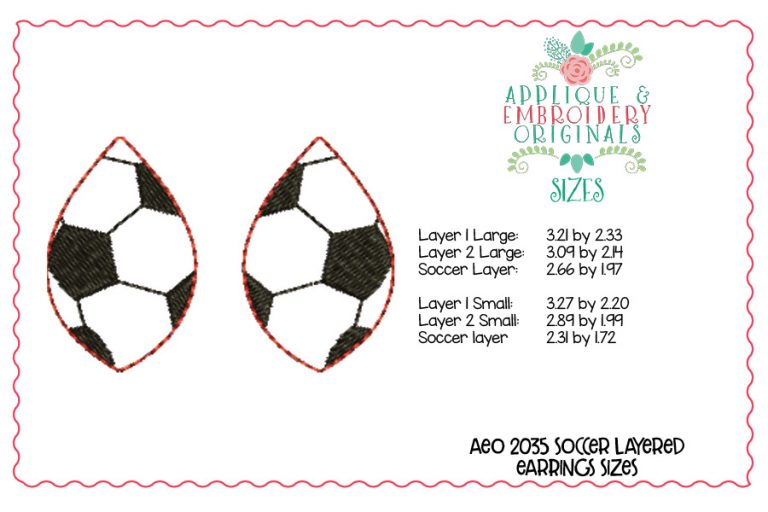 2035 Soccer Ball Layered Earrings Design - Image 2