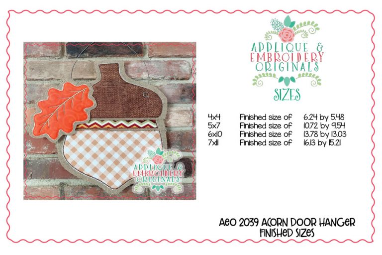 2039 Acorn Door Hanger Design - Image 4