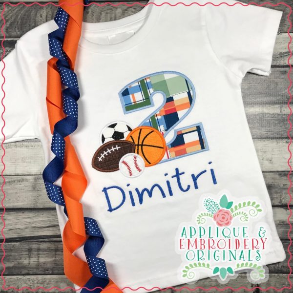 2053 Sporty Number 0-9 Applique Design Set - Image 5