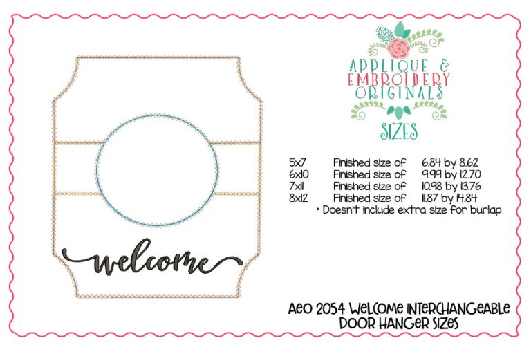 2054 Welcome Interchangeable Door Hanger - Image 3
