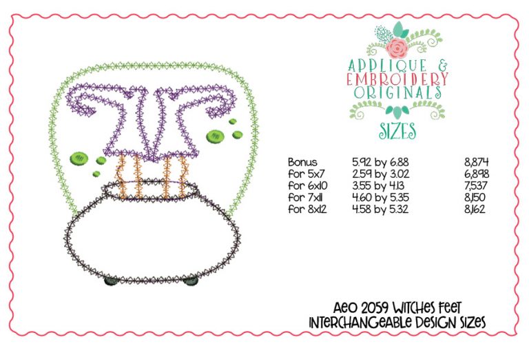 2059 Witches Feet Cauldron Interchangeable Tab Design - Image 4