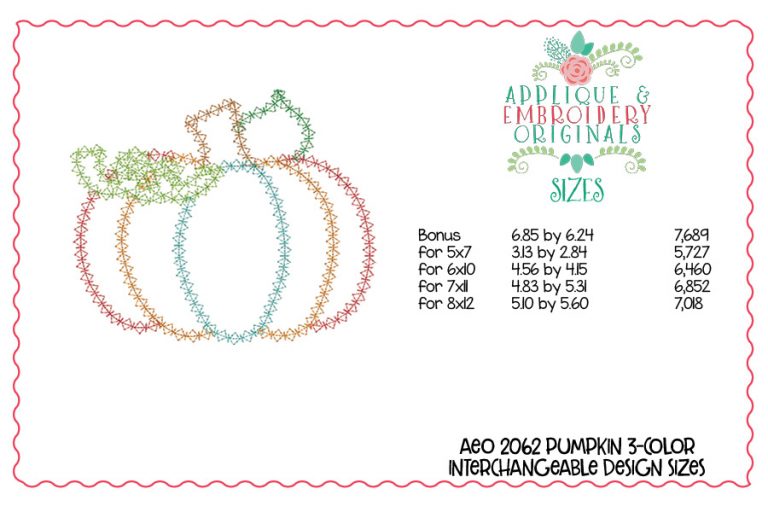 2063 Pumpkin Monogram Interchangeable Tab Design - Image 4