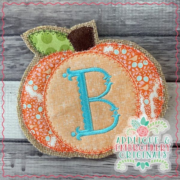 2063 Pumpkin Monogram Interchangeable Tab Design - Image 2