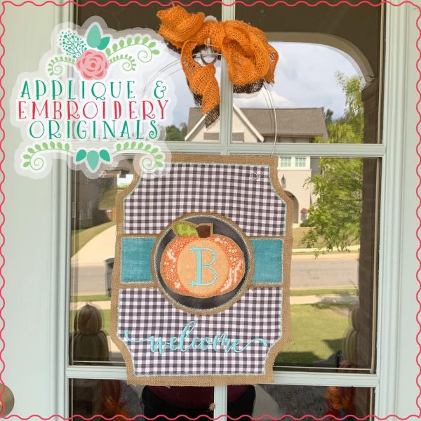 2063 Pumpkin Monogram Interchangeable Tab Design - Image 3