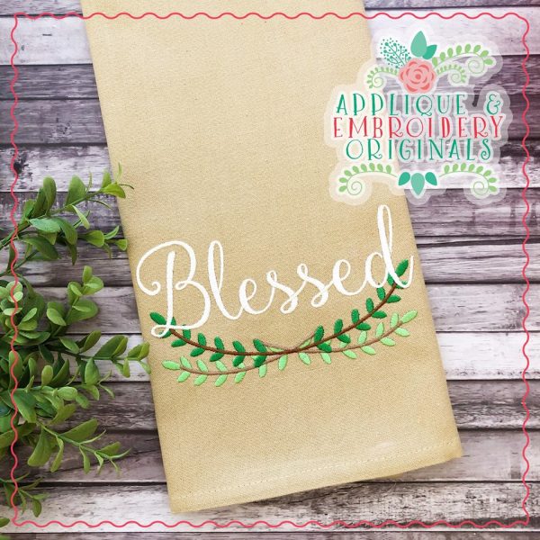 2067 Blessed Leaf Frame Embroidery Design - Image 2
