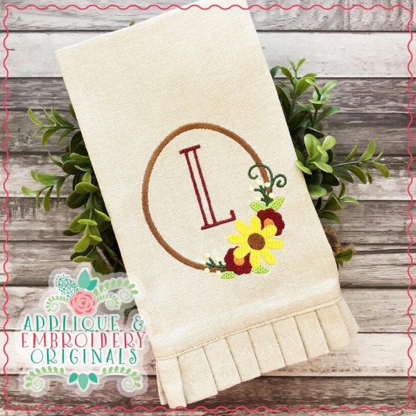 2068 Fall Floral Frame Embroidery Design - Image 3