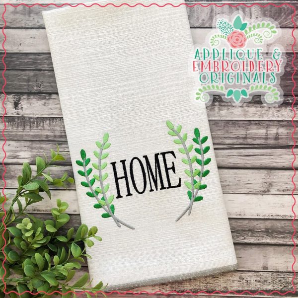 2069 Home Leaf Frame Embroidery Design - Image 2