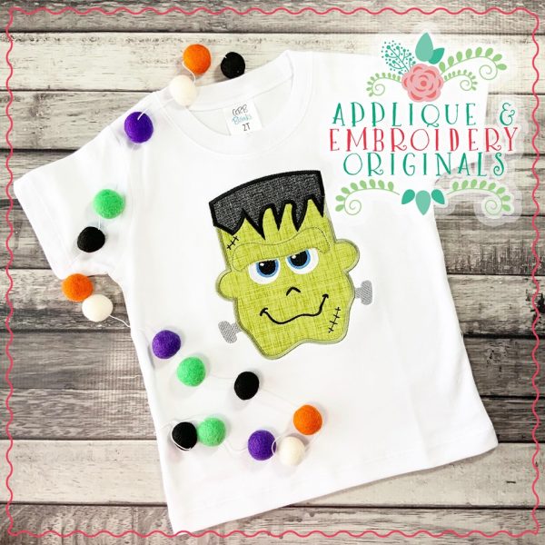 2071 Frankenstein Head Applique Design - Image 2