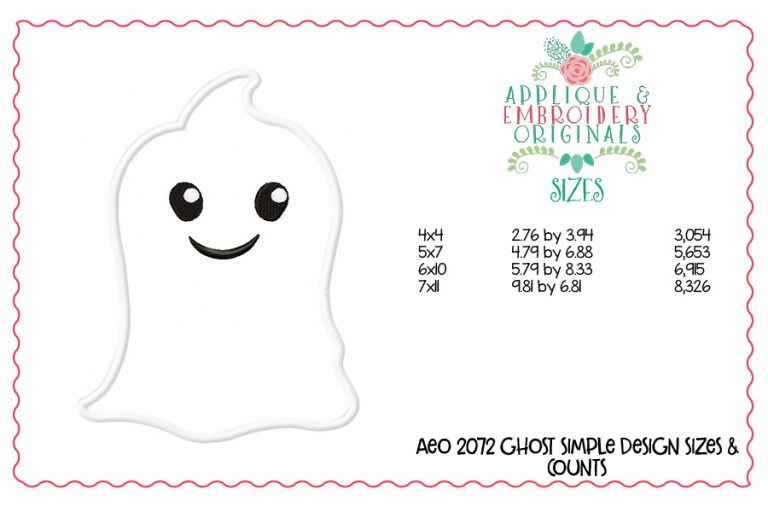 2072 Ghost Simple Applique Design - Image 3