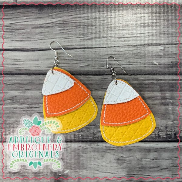 2074 Candy Corn Layered Earrings In-The-Hoop Design - Image 2