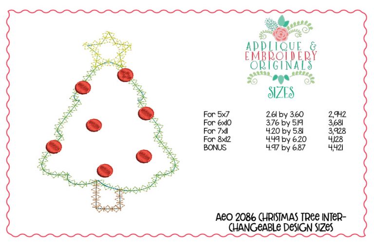 2086 Christmas Tree Interchangeable Tab Design - Image 3