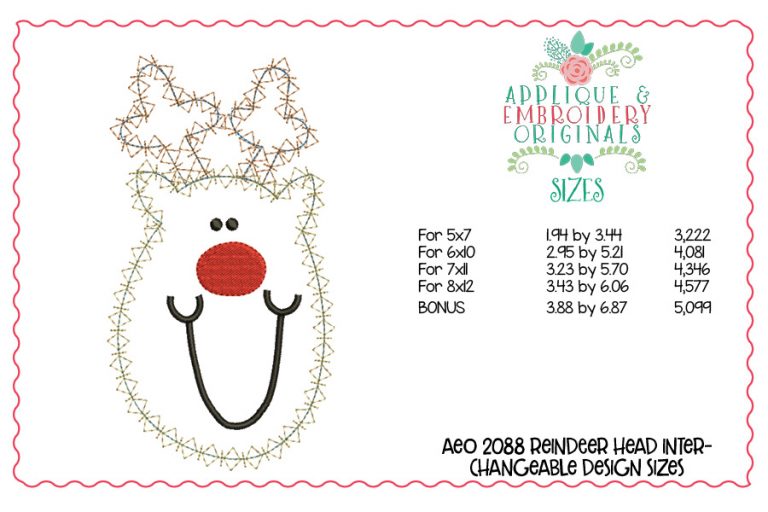 2088 Reindeer Head Interchangeable Tab Design - Image 3