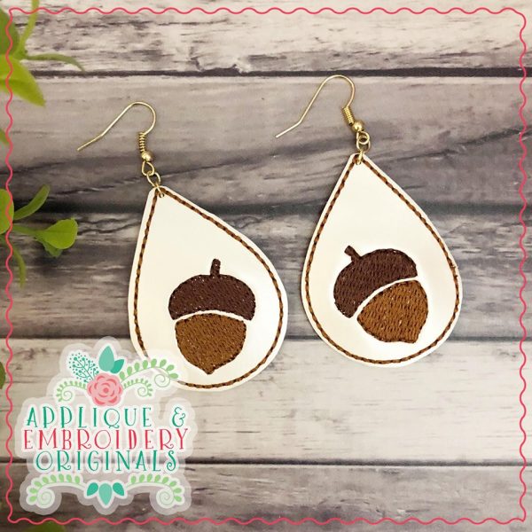 2094 Acorn Earrings In-The-Hoop Design - Image 2