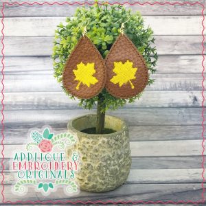 2095 Leaf Earrings In-The-Hoop Design