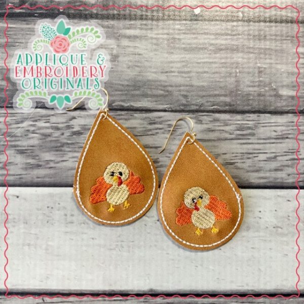 2100 Thanksgiving Earring SET In-The-Hoop Design - Image 6