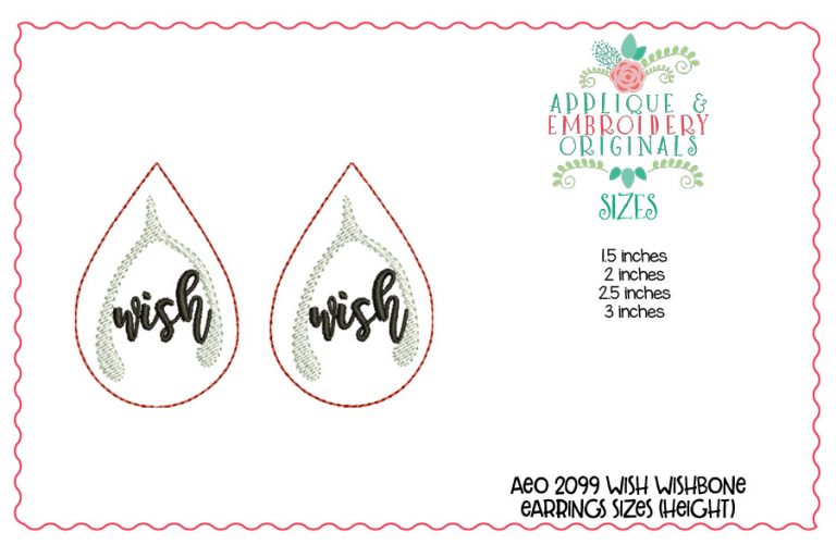2099 Wishbone Earrings In-The-Hoop Design - Image 3