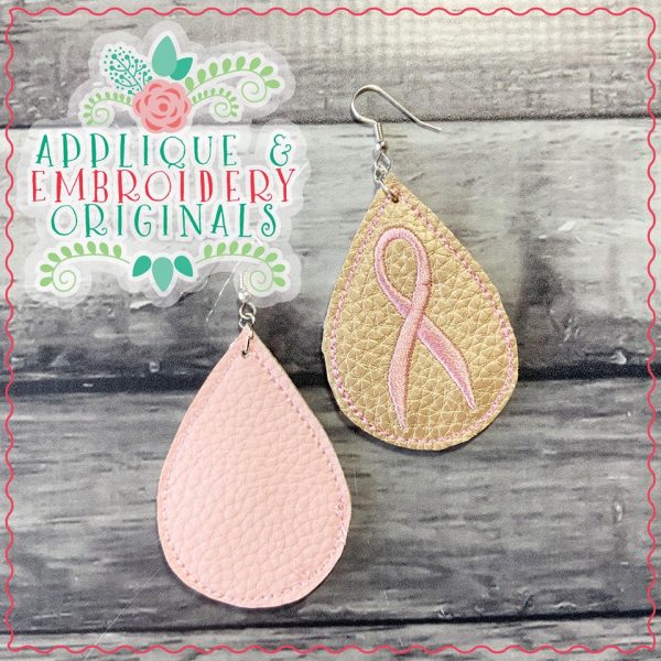 2012 Awareness Ribbon Earrings In-The-Hoop Design - Image 2