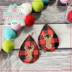2112 Deer Silhouette Earrings In-The-Hoop Design