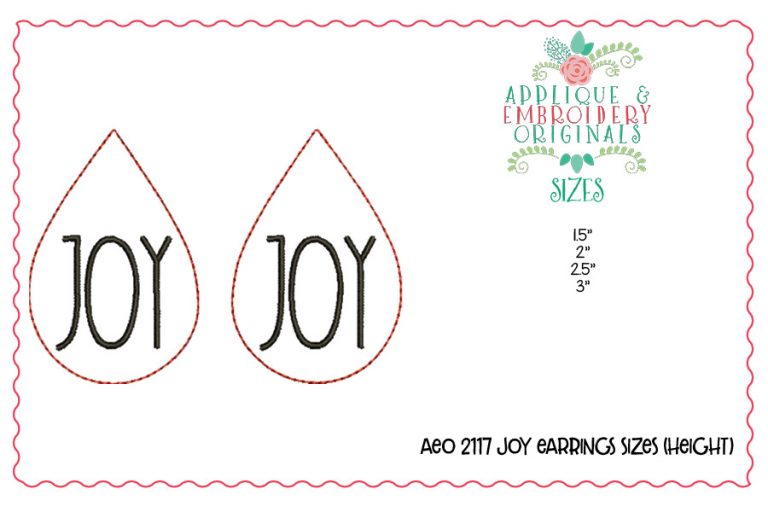 2117 JOY Earrings In-The-Hoop Design - Image 2
