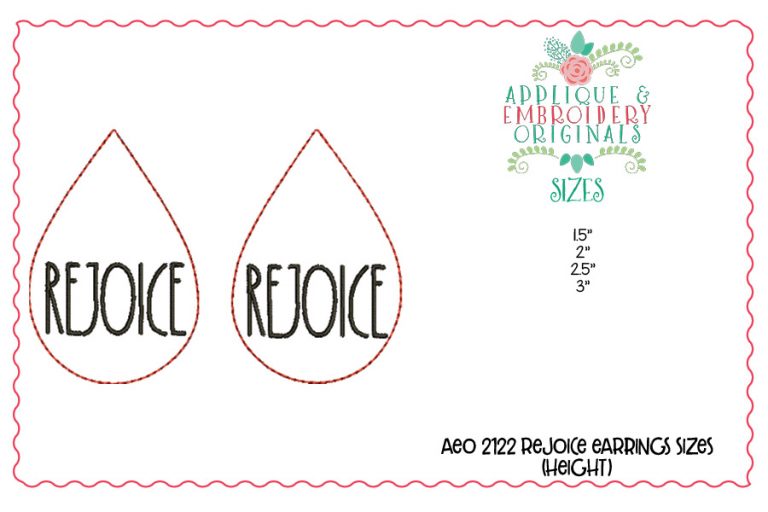 2122 REJOICE Earrings In-The-Hoop Design - Image 2