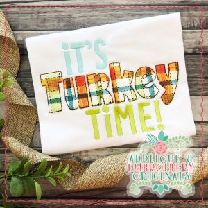 2128 It's Turkey Time Applique & Sketch Design