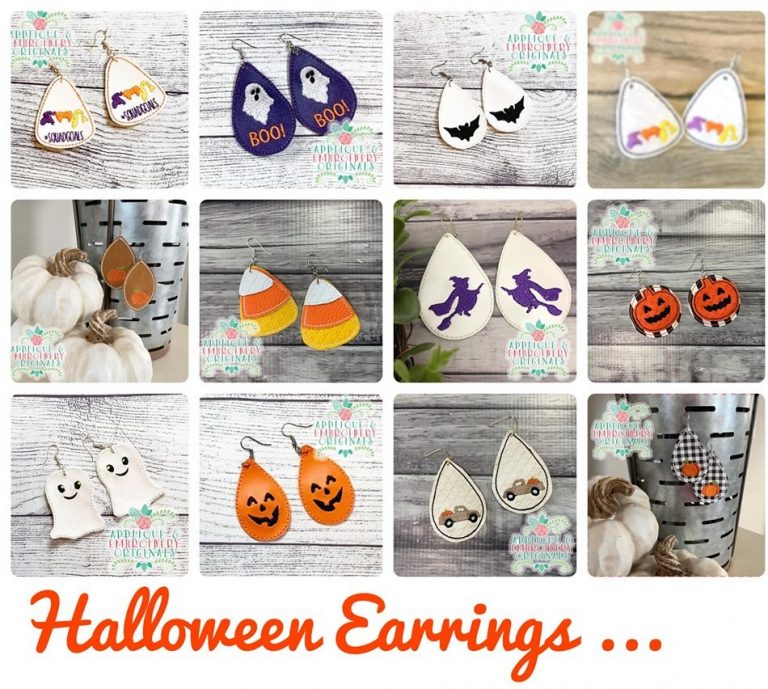 2085 Halloween Earring Set In-The-Hoop Design