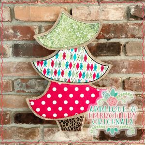 2142 Topsy Turvy Christmas Tree Door Hanger Design