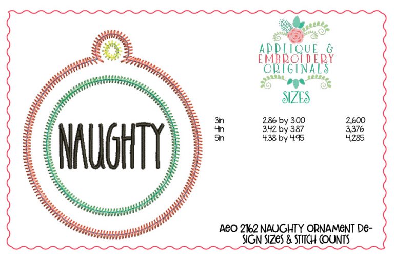 2162 Naughty Ornament In-The-Hoop Designs - Image 3