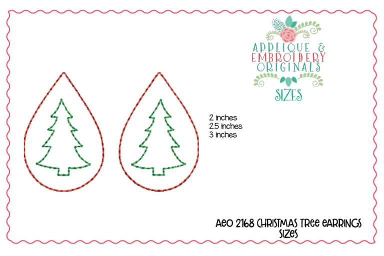 2168 Christmas Tree Earring Design - Image 2