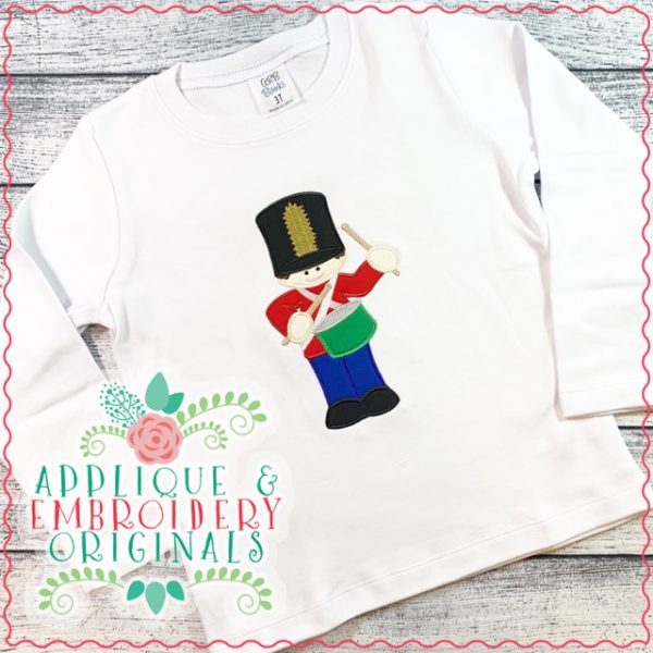 2169 Drummer Drumming Applique Design - Image 2
