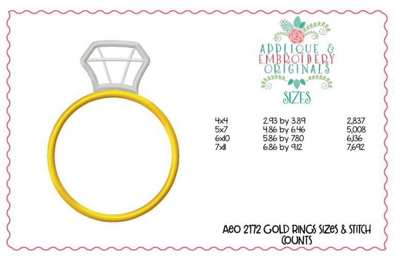 2172 Gold Ring Applique Design - Image 2