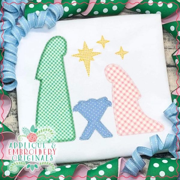 2180 Nativity All-In-One Applique Design - Image 2
