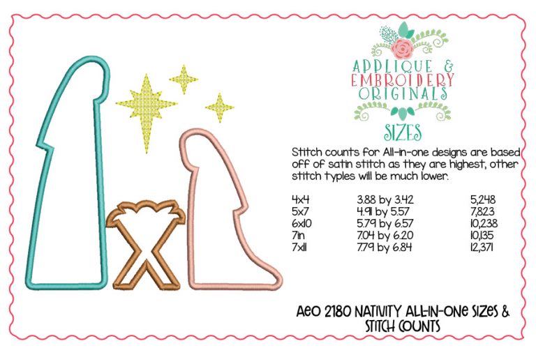 2180 Nativity All-In-One Applique Design - Image 4