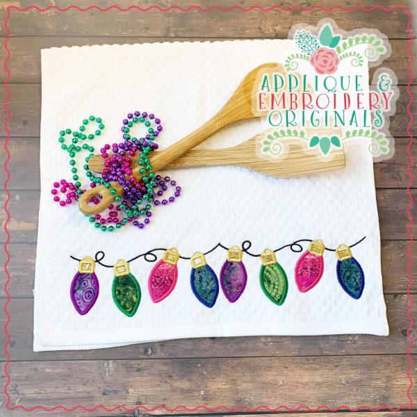 2183 String Christmas Lights All-In-One Applique Design - Image 3