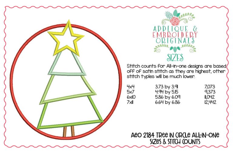 2184 Tree in Circle All-In-One Applique Design - Image 6