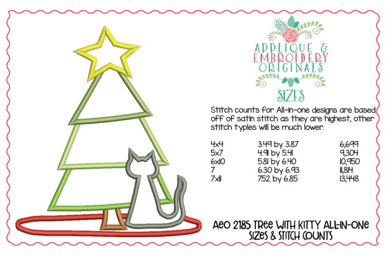 2185 Tree with Kitty All-In-One Applique Design - Image 3