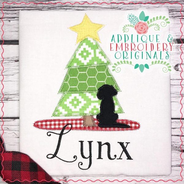 2186 Tree with Puppy All-In-One Applique Design - Image 2