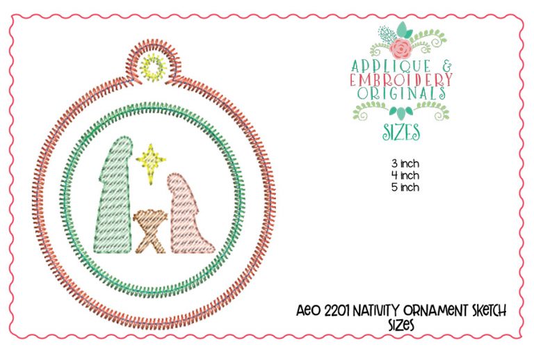 2201 Nativity Ornament In-The-Hoop Designs - Image 2